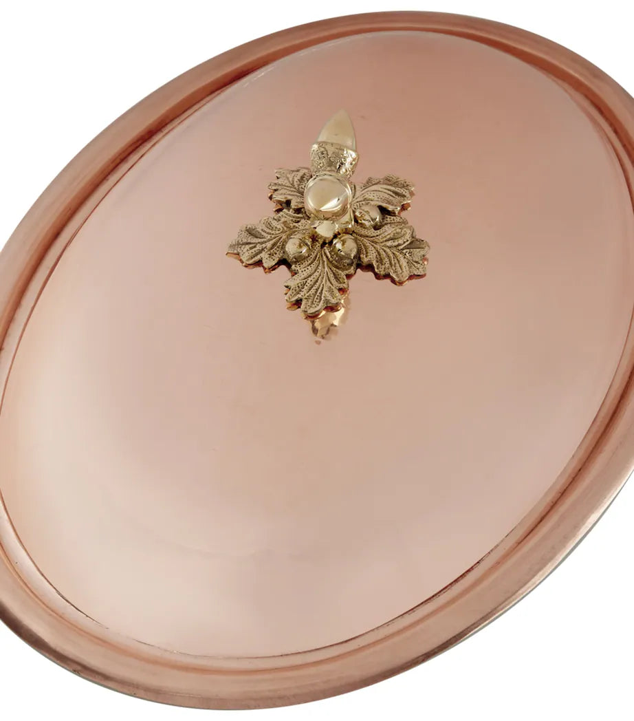 Ruffoni Historia Covered Oval Dish – 38cm Copper - Mustard