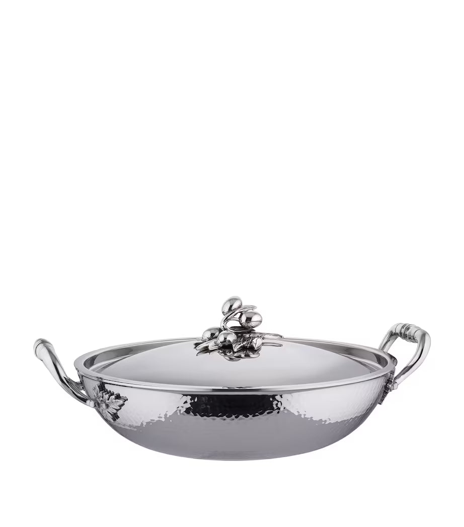 Ruffoni Opus Prima Wok with Lid – 30cm 4.5L Stainless Steel - Mustard