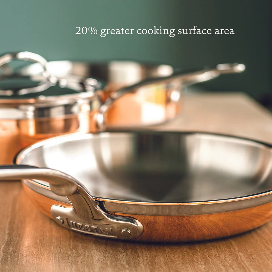 Hestan CopperBond Copper Skillet – 22cm, 28cm or 32cm Frying Pan - Mustard