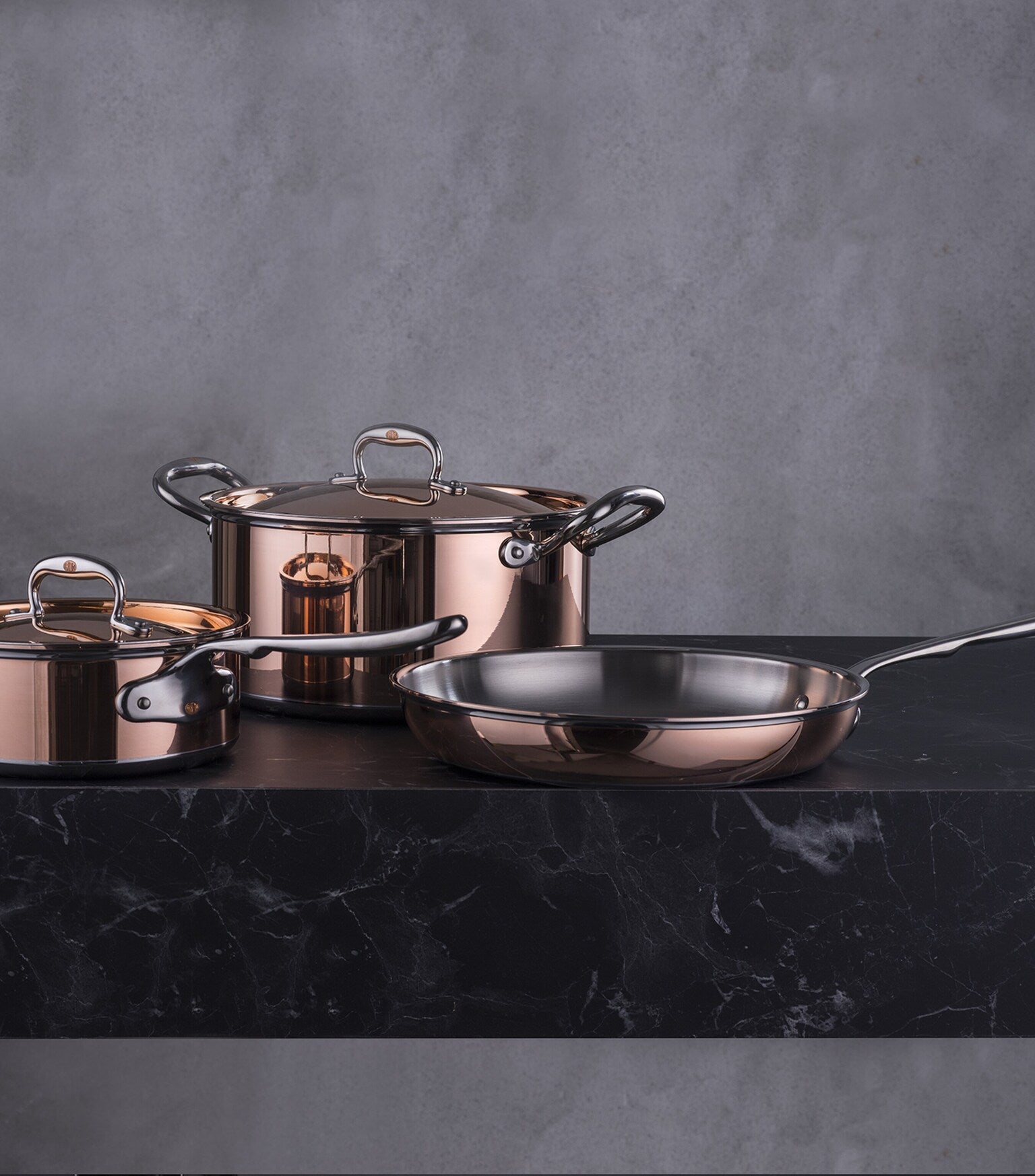 Ruffoni Con Classe Copper Skillet – 30cm Stainless Steel Lined - Mustard