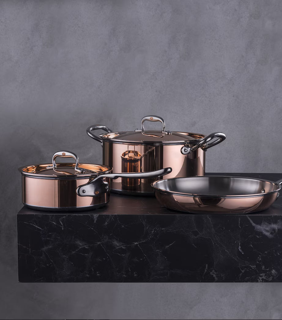Ruffoni Con Classe Copper Casserole with Lid – Stainless Steel Lined - Mustard