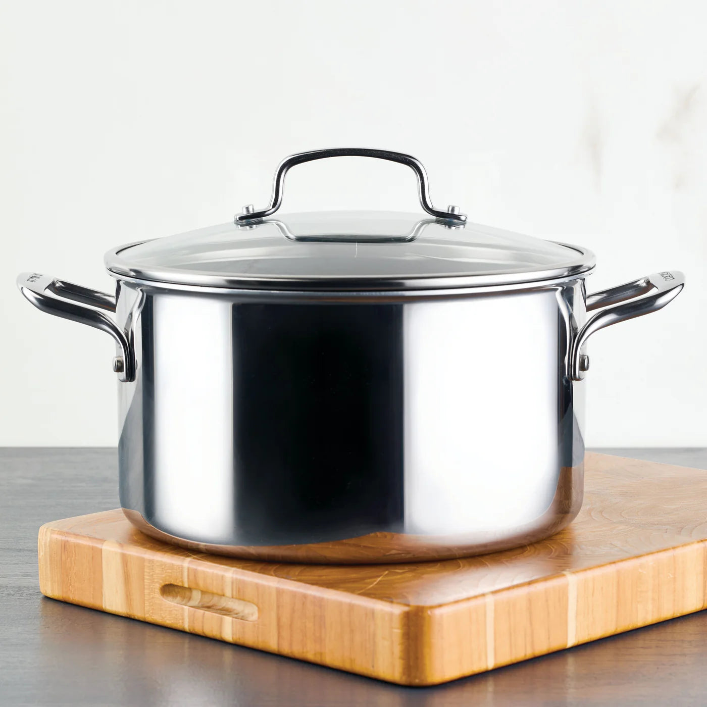 Circulon Clad Series Stockpot with Lid – 26cm 7.6L Stainless Steel Non-Stick - Mustard