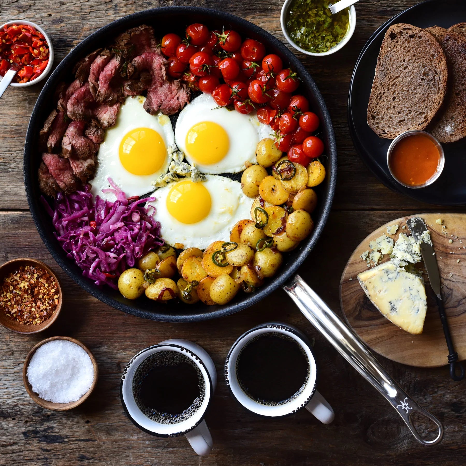 Hestan ProBond TITUM Non-Stick Skillet – 22cm, 28cm or 32cm - Mustard