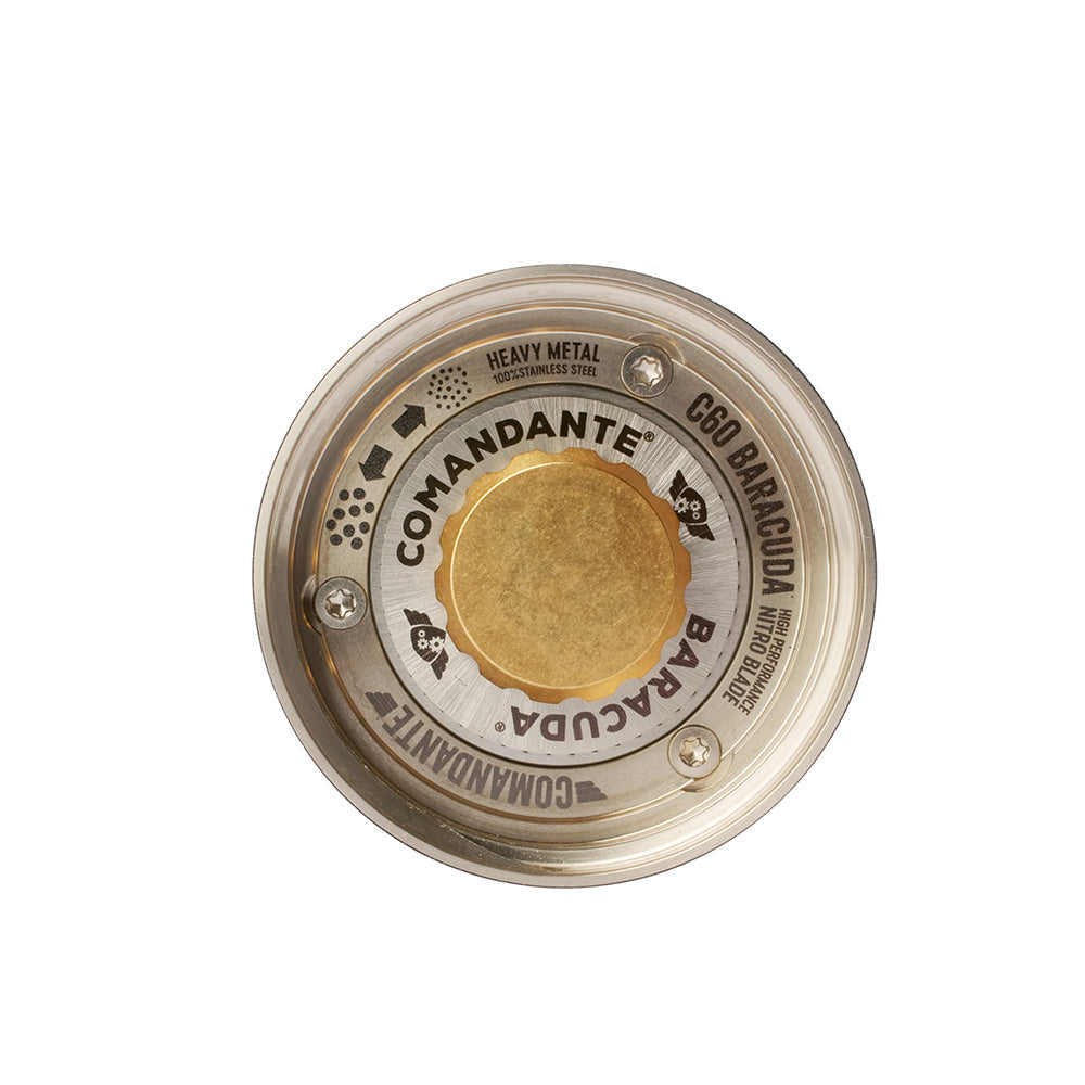 Comandante C60 Baracuda Coffee Grinder (Nautilus Blue) - Mustard