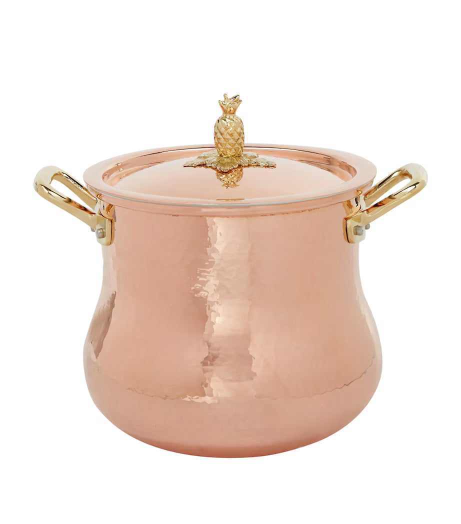 Ruffoni Historia Tall Belly Pot with Lid – 18cm 3L Copper - Mustard