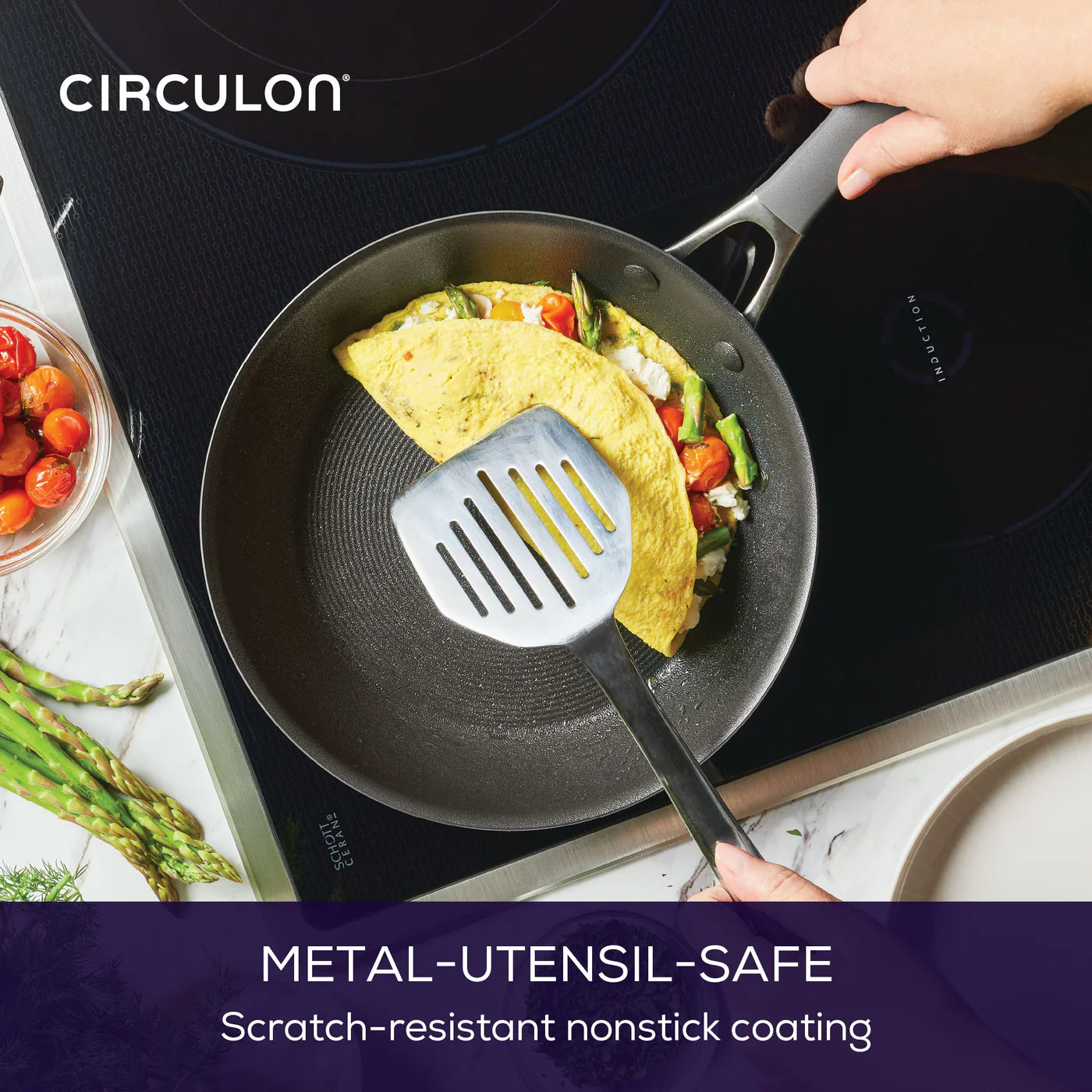Circulon A1 Skillet – 25cm or 30cm Non-Stick Frying Pan - Mustard