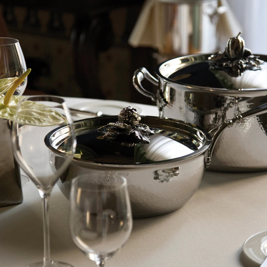 Ruffoni Opus Prima Covered Chef Pan – 24cm 3.8L Stainless Steel - Mustard