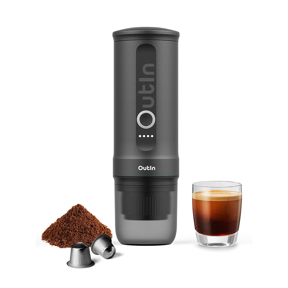 OutIn Nano Portable Espresso Machine (Space Grey) - Mustard