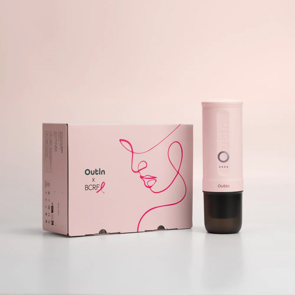 OutIn Nano Portable Espresso Machine (Rose Quartz) x BCRF Gift Set - Mustard