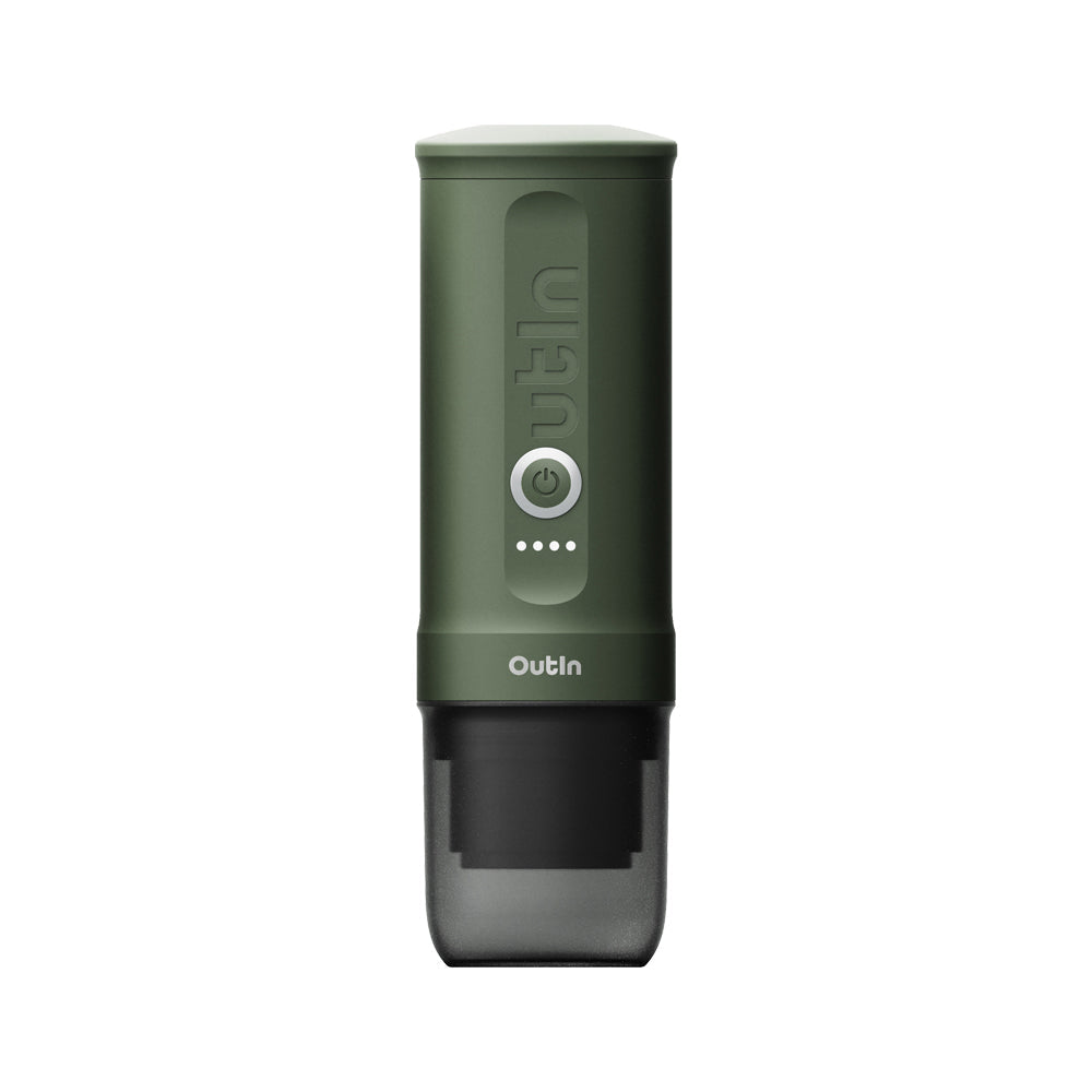 OutIn Nano Portable Espresso Machine (Forest Green) - Mustard