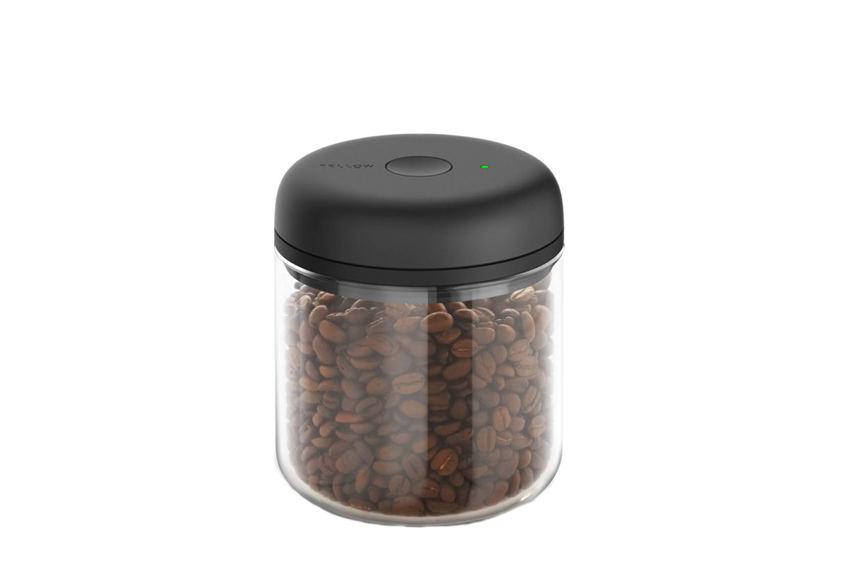 Fellow Electric Atmos Vacuum Canister for Coffee Beans & Dry Goods - Mustard