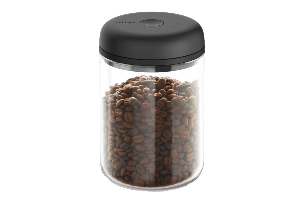 Fellow Electric Atmos Vacuum Canister for Coffee Beans & Dry Goods - Mustard