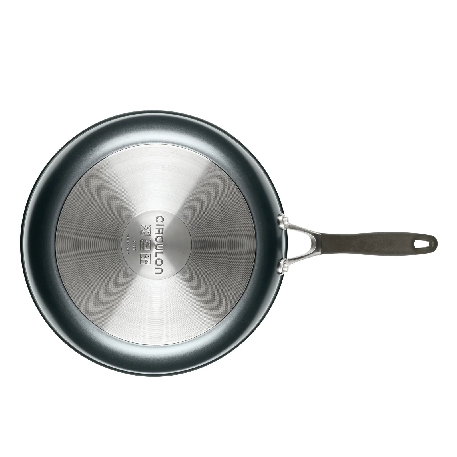 Circulon frying pan on a white background