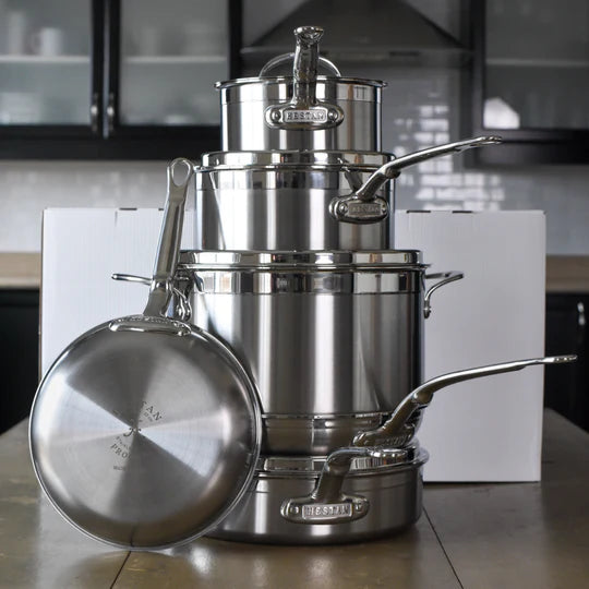 Hestan ProBond 10 Piece Cookware Set – Stainless Steel Induction Suitable - Mustard