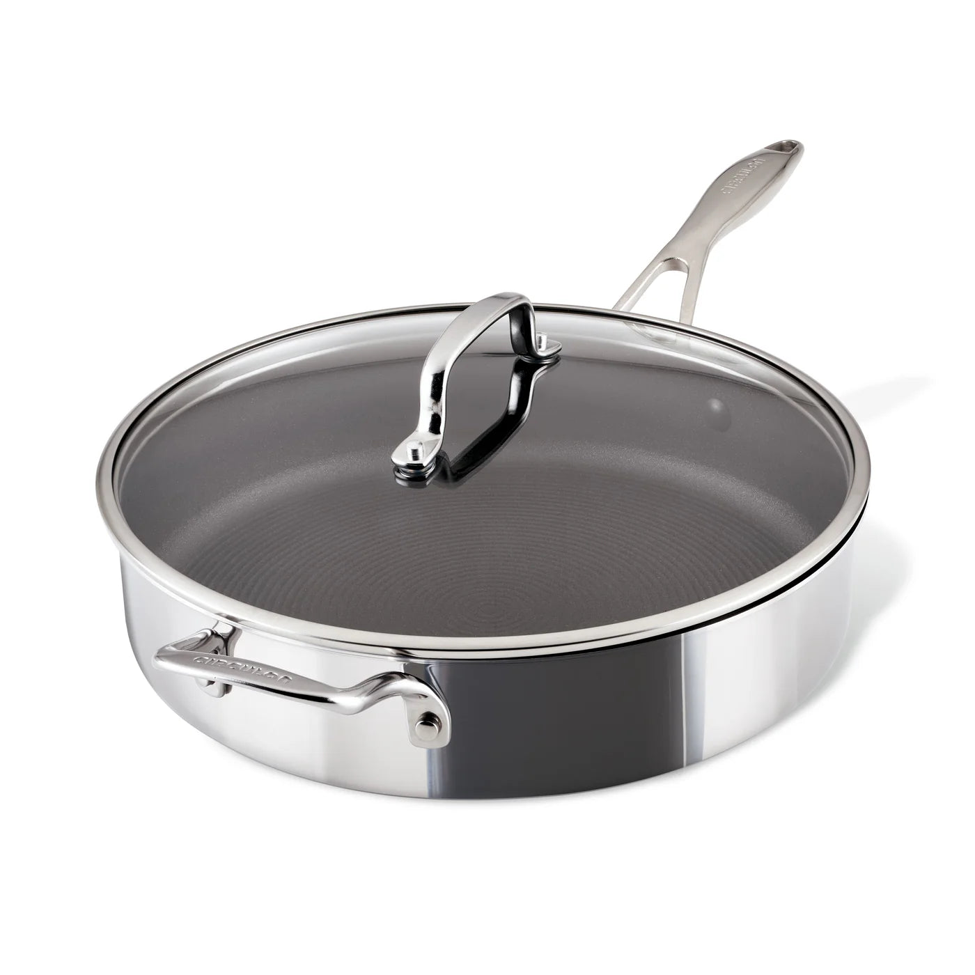 Circulon Clad Series Covered Sauté Pan with Helper Handle – 30cm 4.7L - Mustard