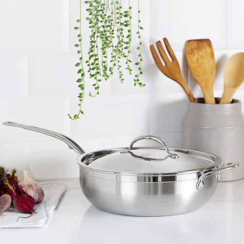 Hestan ProBond Essential Pan with Lid & Helper Handle – 28cm 4.7L - Mustard