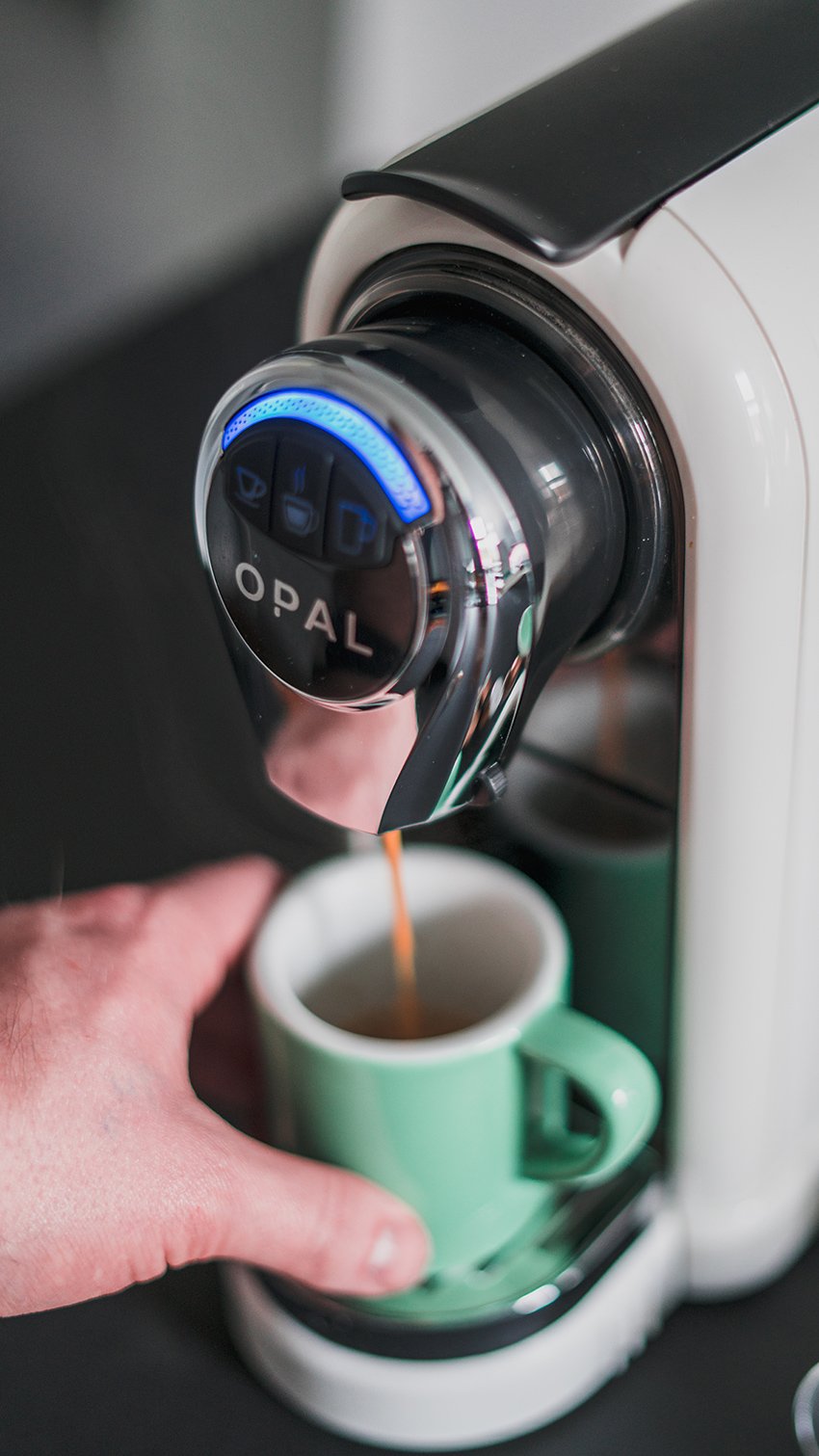 OPAL One Coffee Pod Machine (White) - Mustard