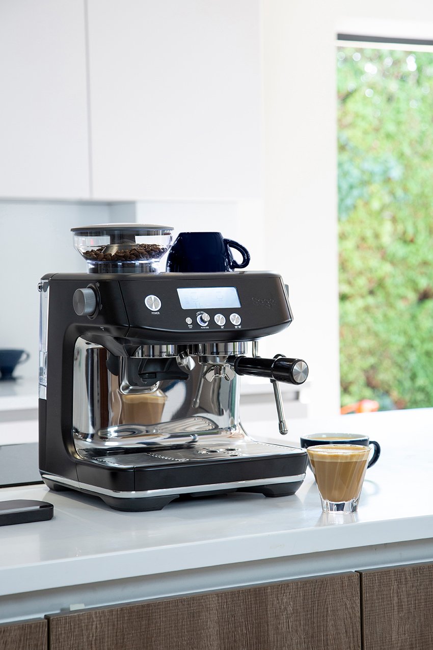 Sage The Barista Pro Espresso Machine – Black Truffle - Mustard