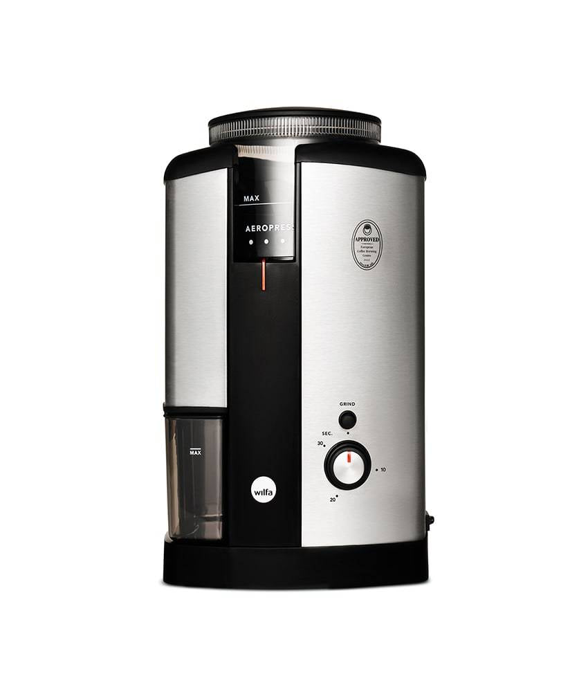 Wilfa Performance Thermo Coffee Maker and Svart Coffee Grinder (Silver) Bundle - Mustard