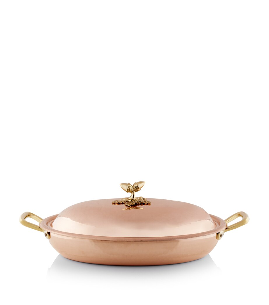 Ruffoni Historia Covered Oval Dish – 38cm Copper - Mustard