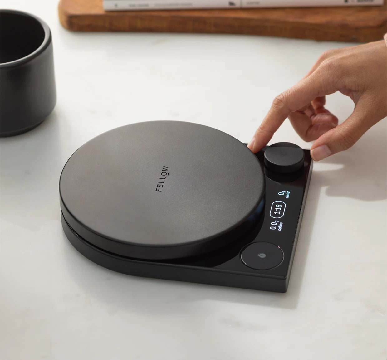 Fellow Tally Pro Scale – Digital Coffee Scale 0.1g Precision Black - Mustard