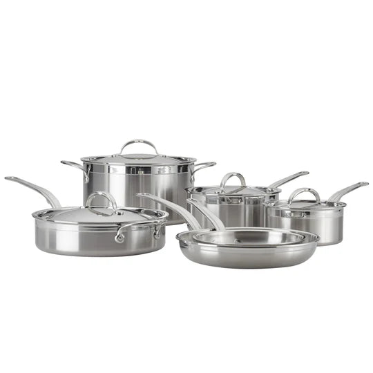Hestan ProBond 10 Piece Cookware Set – Stainless Steel Induction Suitable - Mustard