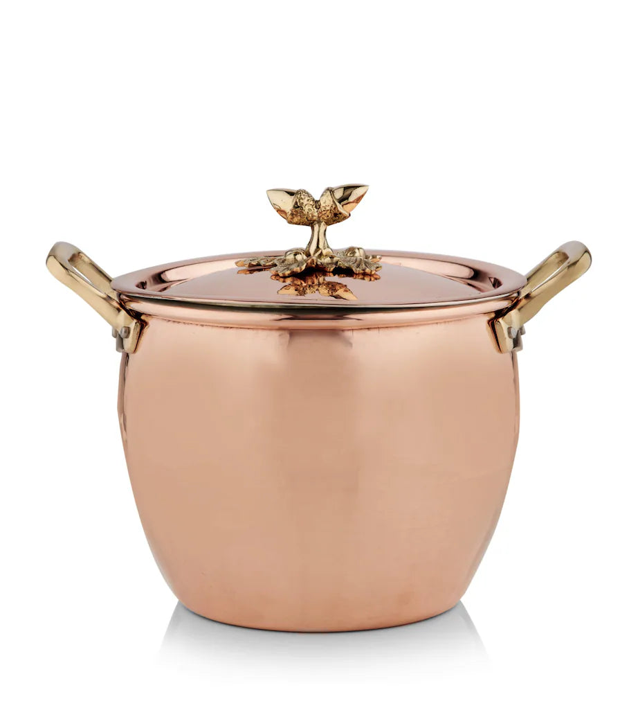 Ruffoni Historia Copper Stockpot with Lid – Handcrafted in Italy - Mustard