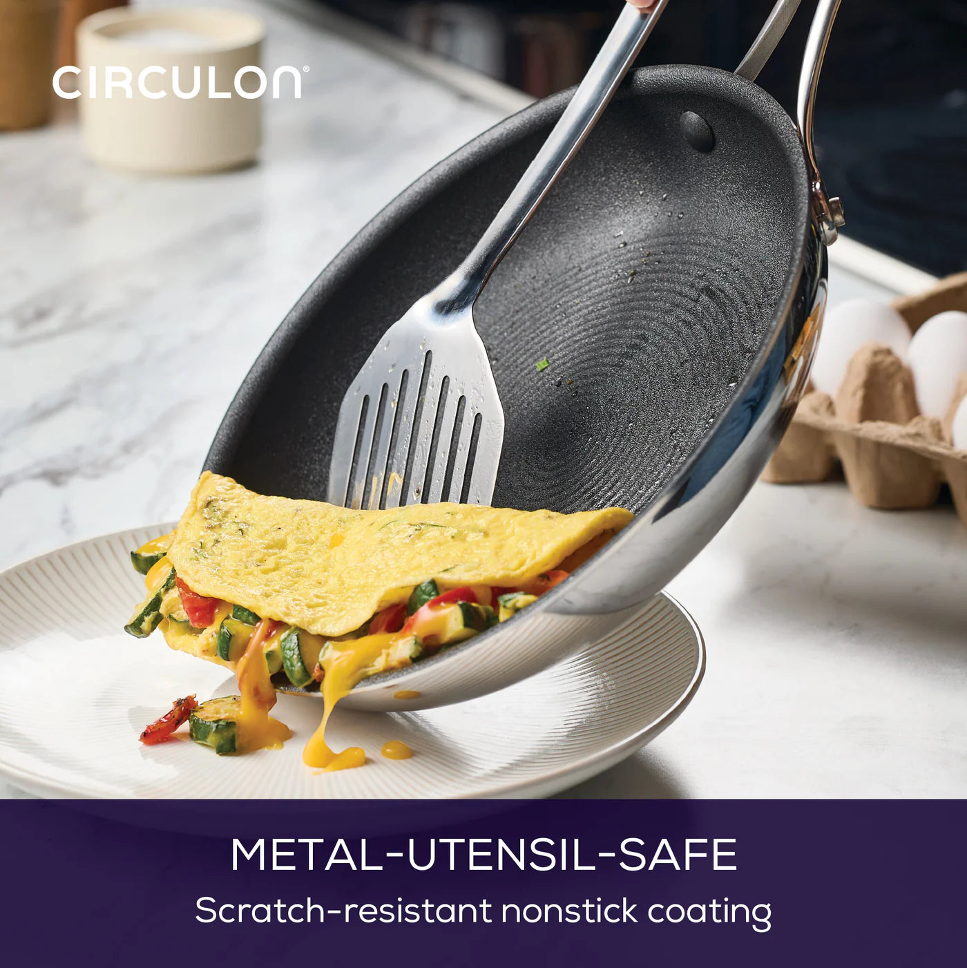 Circulon Clad Series Skillet – 25cm Stainless Steel Non-Stick - Mustard