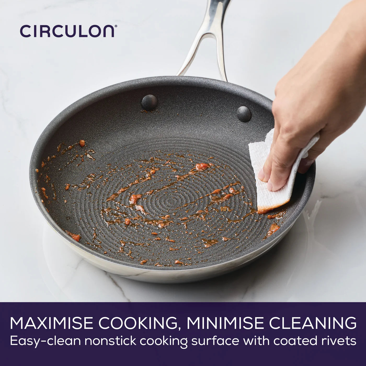 Circulon ScratchDefense Frying Pan Set – 22cm & 25cm Non-Stick Twin Pack - Mustard