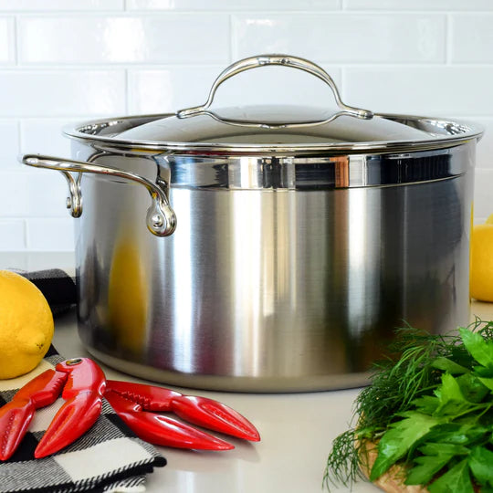 Hestan ProBond Stainless Steel Stockpot with Lid – 26cm 7.6L - Mustard