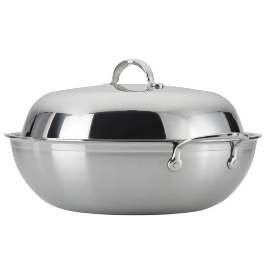 Hestan ProBond Stainless Steel Wok with Lid – 36cm 7L - Mustard