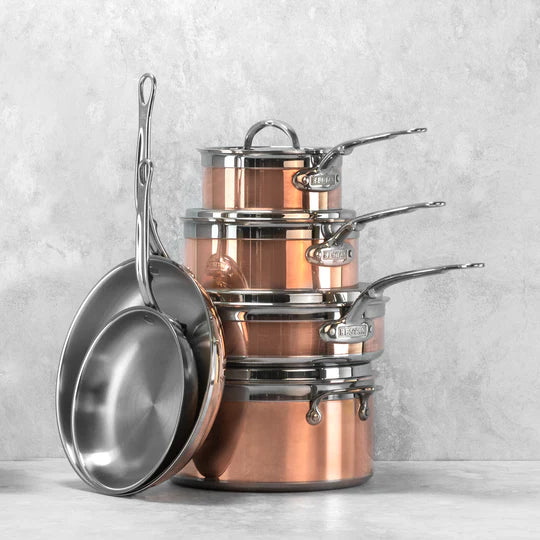 Hestan CopperBond 6 Piece Cookware Set – Copper Core Induction Suitable - Mustard