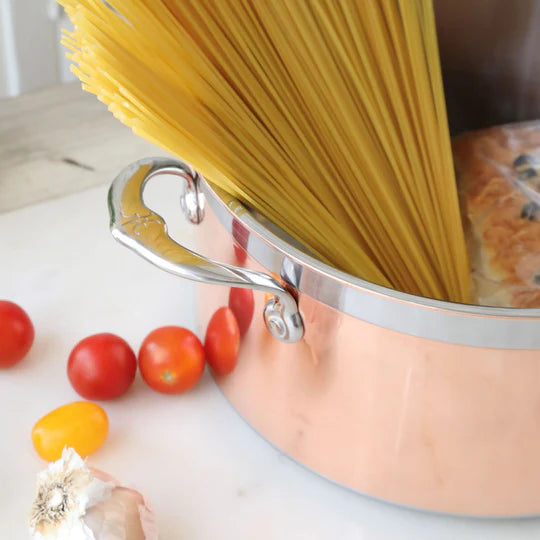 Hestan CopperBond Stock Pot with Lid – 24cm 5.7L Copper Core - Mustard