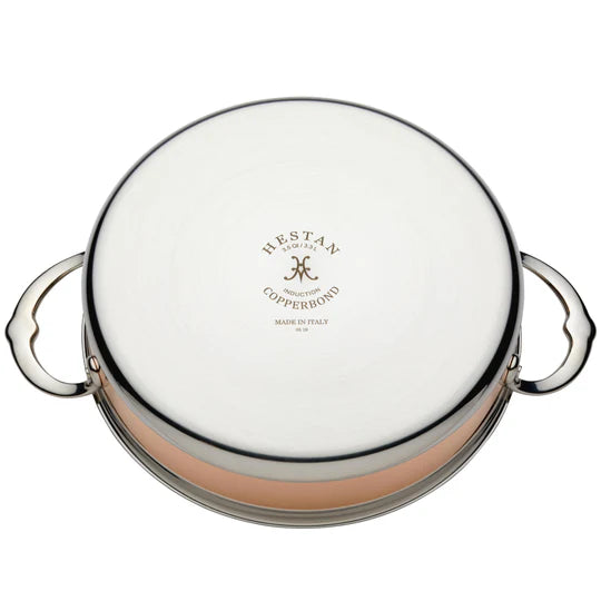 Hestan CopperBond Sautéuse Pan with Lid – 26cm 3.3L Copper Core - Mustard