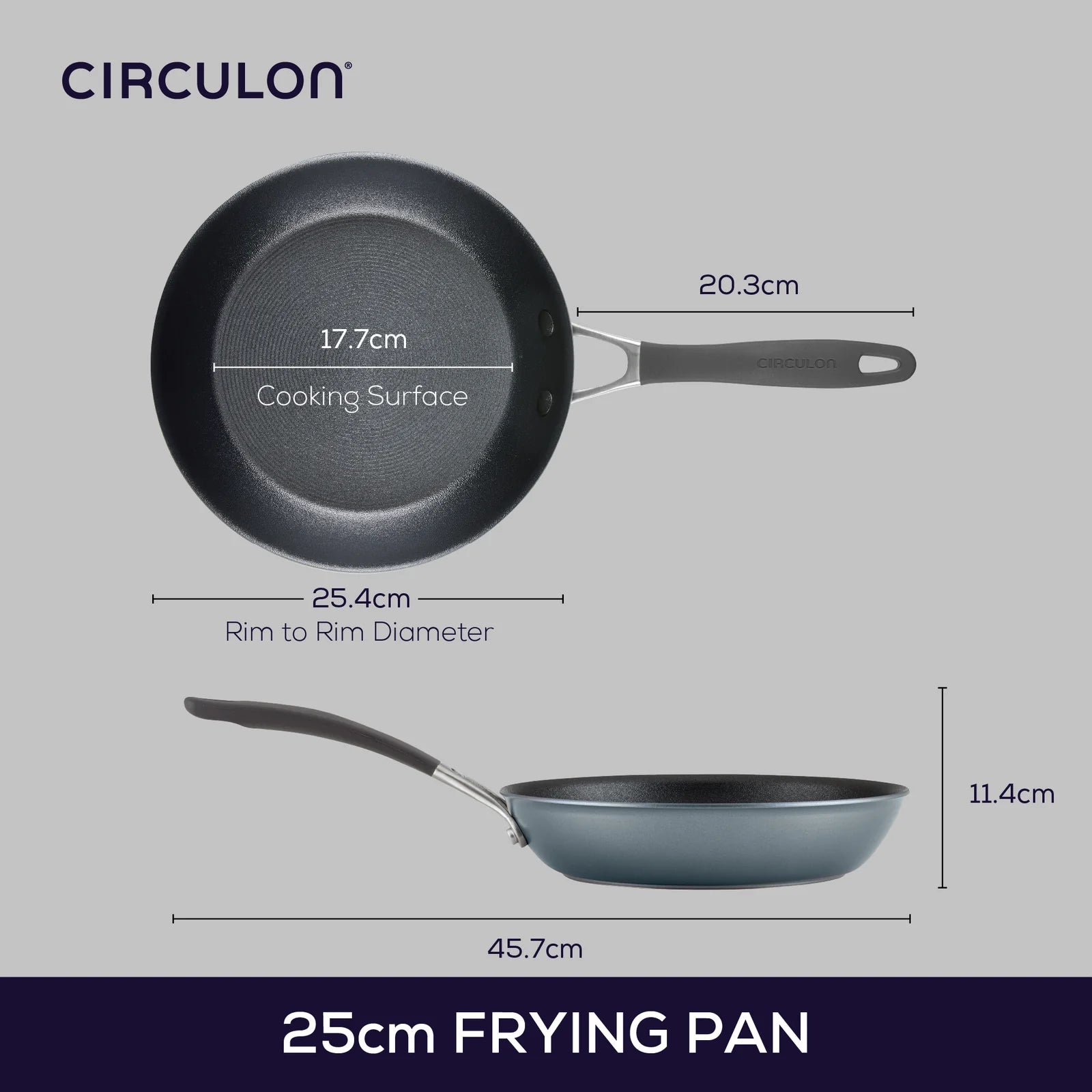 Circulon A1 Skillet – 25cm or 30cm Non-Stick Frying Pan - Mustard