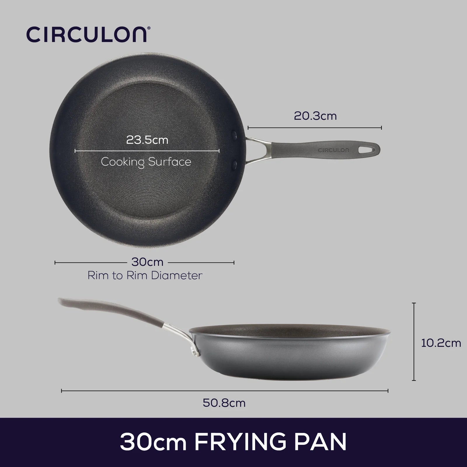 Circulon A1 Skillet – 25cm or 30cm Non-Stick Frying Pan - Mustard