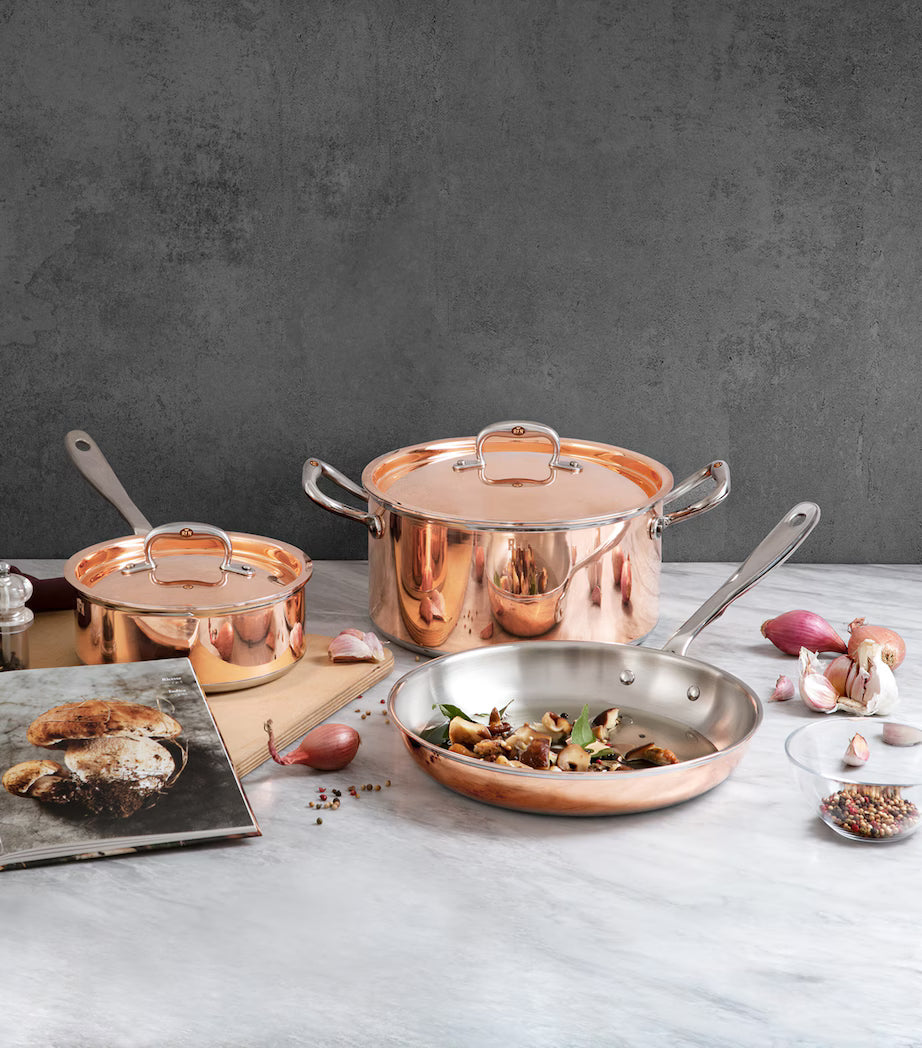 Ruffoni Con Classe Covered Stock Pot – 24cm 5.5L Copper - Mustard
