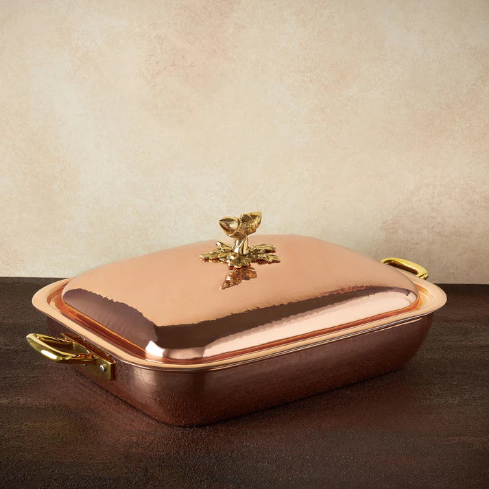 Ruffoni Historia Covered Roasting Pan – 36cm 5.25L Copper - Mustard