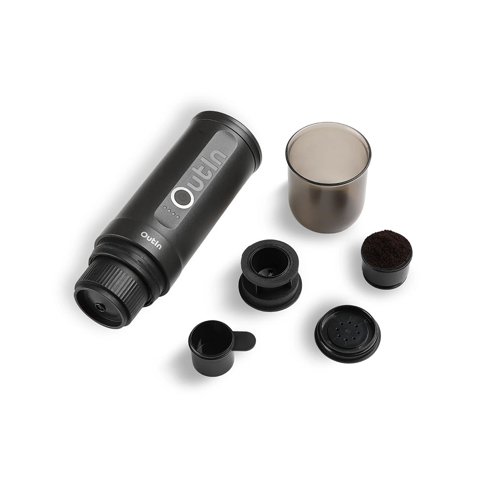 OutIn Nano Portable Espresso Machine (Space Grey) - Mustard