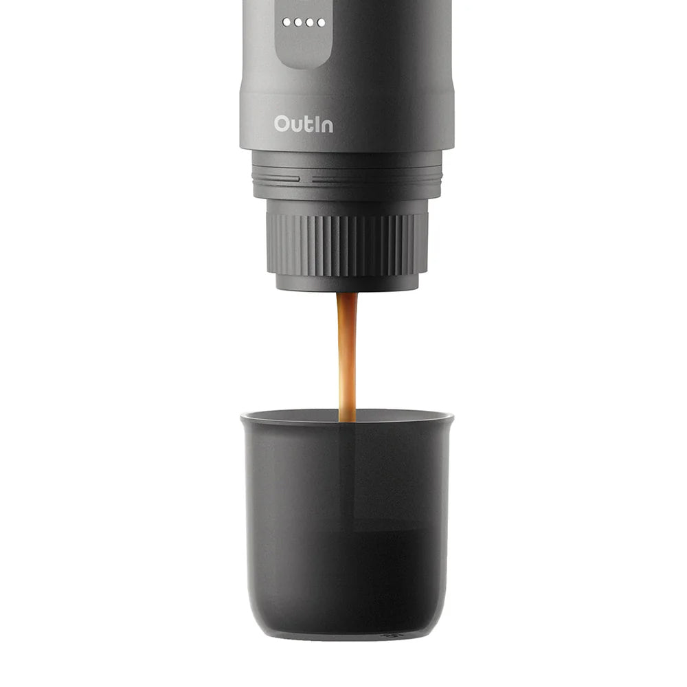OutIn Nano Portable Espresso Machine (Space Grey) - Mustard