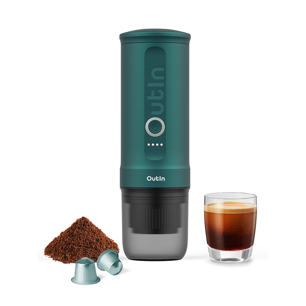 OutIn Nano Portable Espresso Machine – OutIn Teal - Mustard