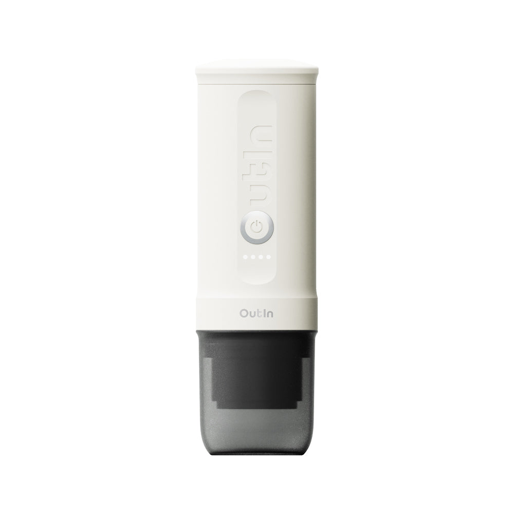 OutIn Nano Portable Espresso Machine – Pearl White - Mustard