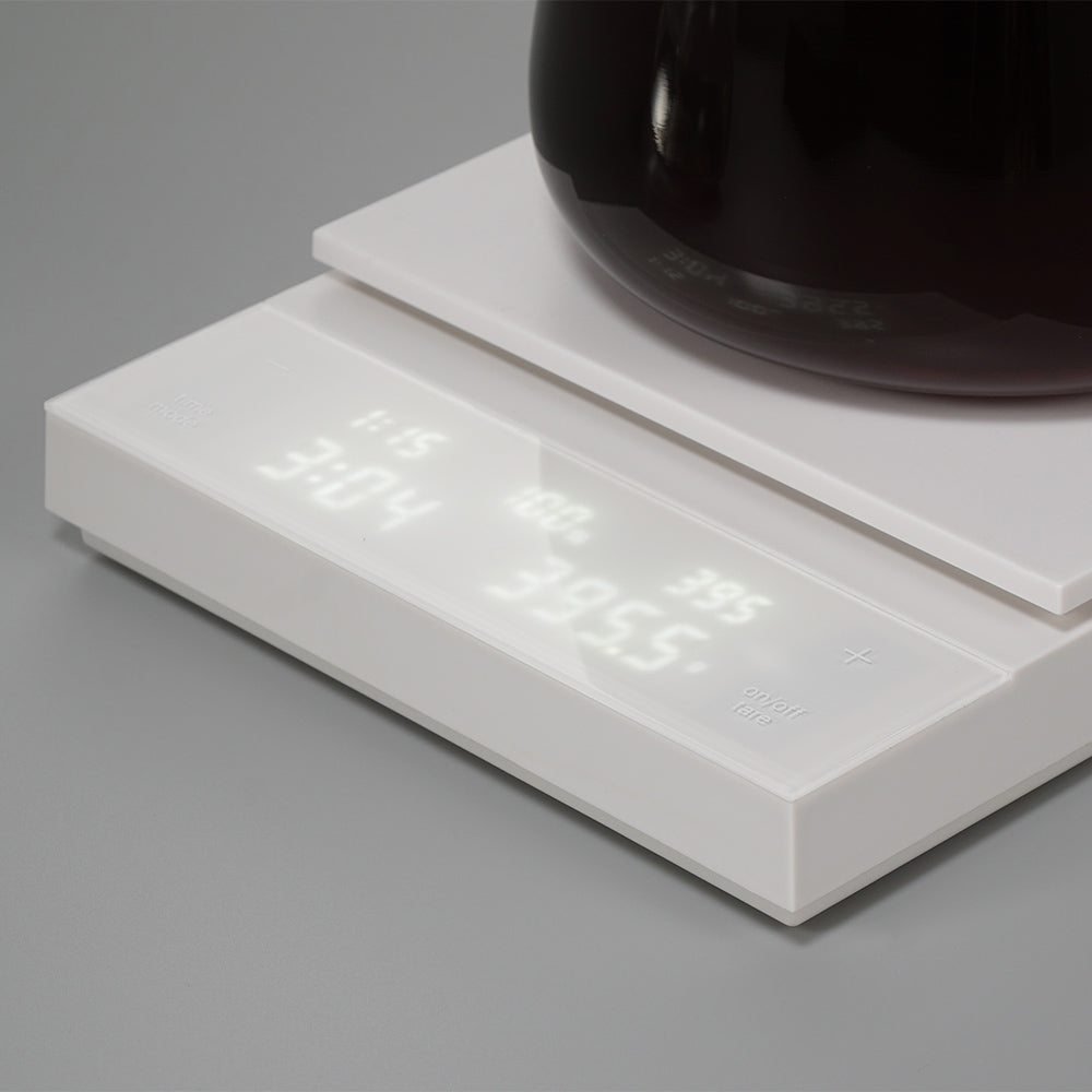 Hario Polaris Coffee Scale (White) - Mustard
