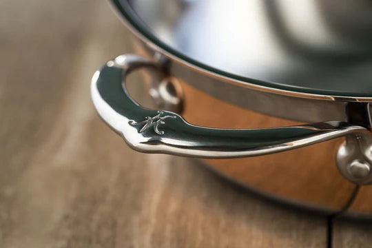 Hestan CopperBond Essential Pan – 24cm Copper Core Induction Suitable - Mustard