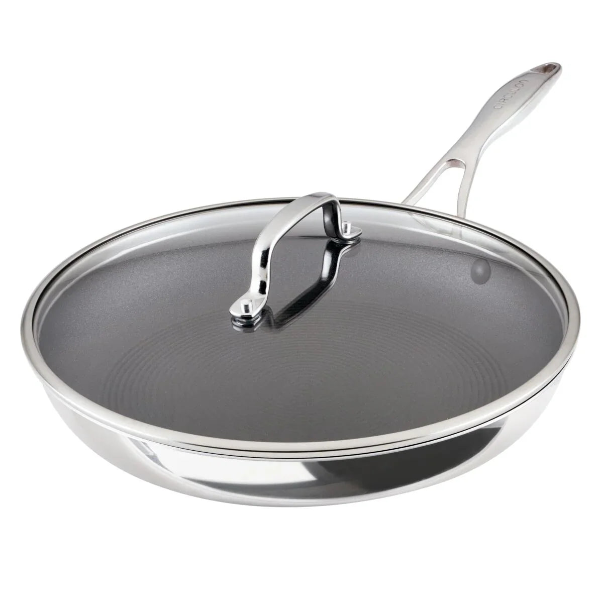 Circulon Clad Series Covered Skillet – 32cm Stainless Steel Non-Stick - Mustard