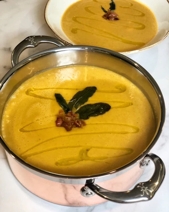 Hestan CopperBond Soup Pot with Lid – 20cm 2.8L Copper Core - Mustard