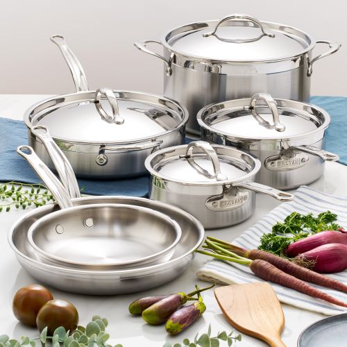 Hestan ProBond 10 Piece Cookware Set – Stainless Steel Induction Suitable - Mustard