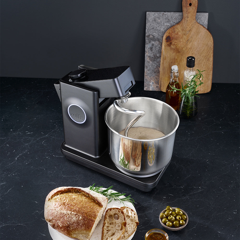 Wilfa ProBaker Timer Stand Mixer – Black - Mustard