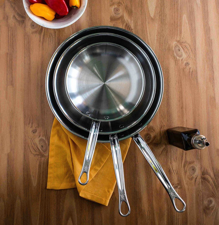 Hestan ProBond Skillet – 22cm, 28cm or 32cm Stainless Steel Frying Pan - Mustard