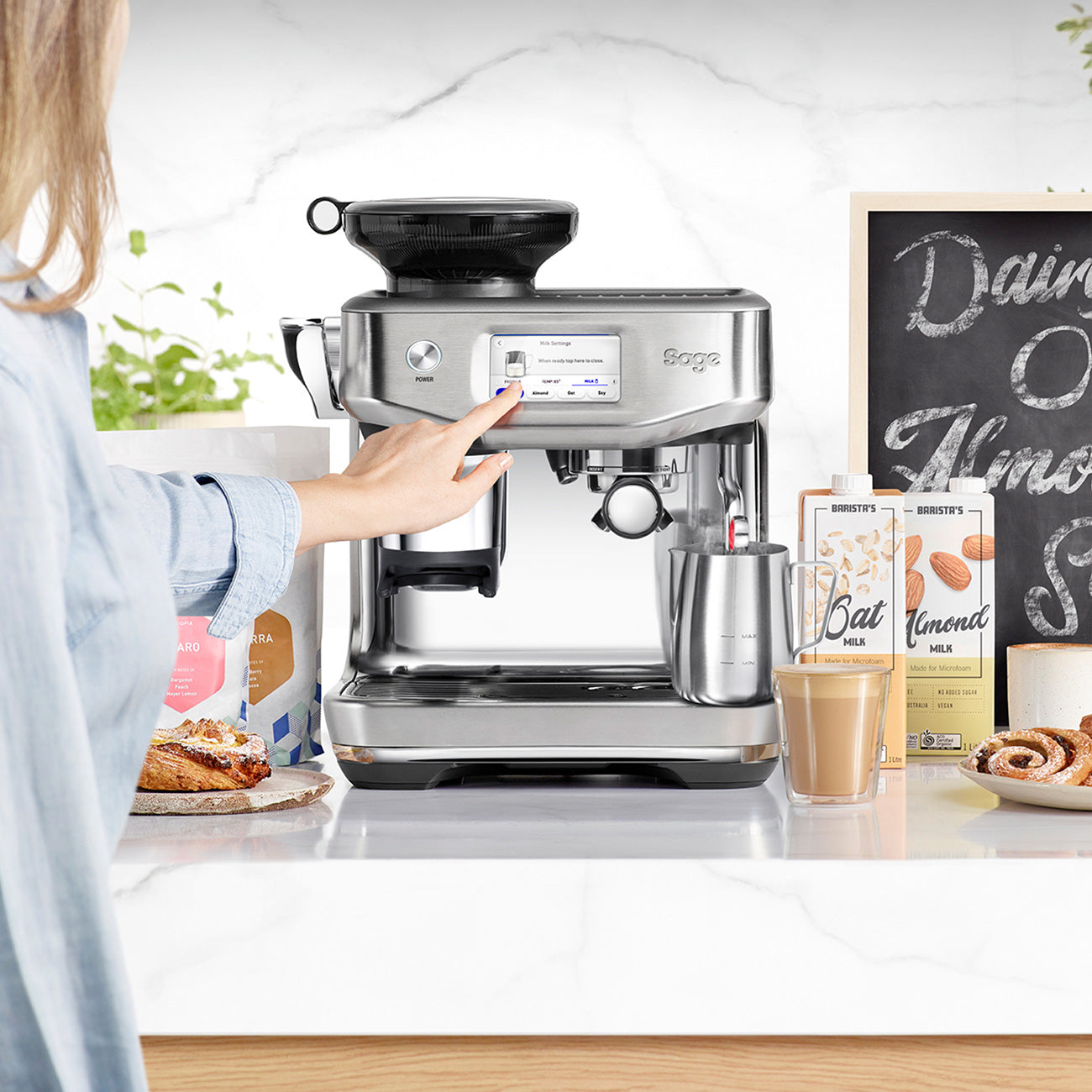 Sage Barista Touch Impress Espresso Machine - Mustard